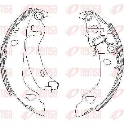 Bremsbacke Hinterachse REMSA 4302.00