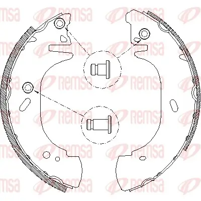 Bremsbacke Hinterachse REMSA 4306.00