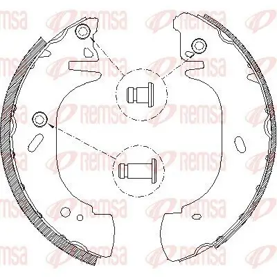 Bremsbacke Hinterachse REMSA 4306.01