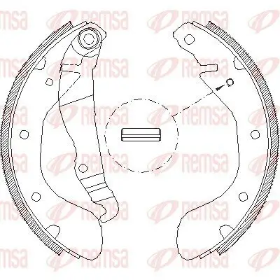 Bremsbacke Hinterachse REMSA 4307.00