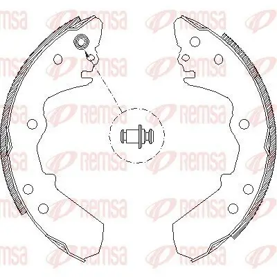 Bremsbacke Hinterachse REMSA 4316.00 Bild Bremsbacke Hinterachse REMSA 4316.00