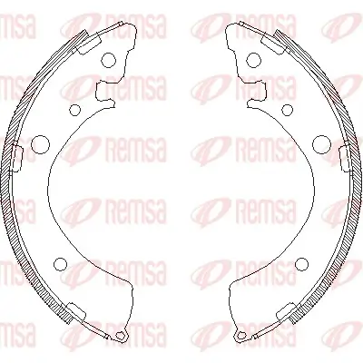 Bremsbacke Hinterachse REMSA 4367.00 Bild Bremsbacke Hinterachse REMSA 4367.00