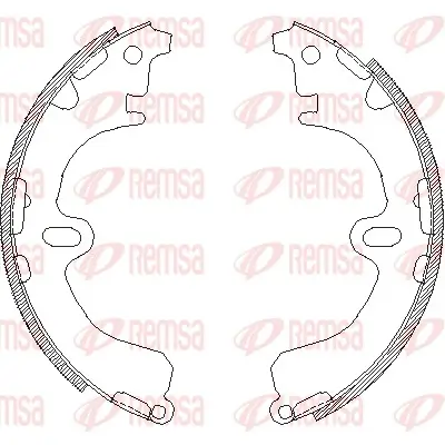 Bremsbacke Hinterachse REMSA 4380.00 Bild Bremsbacke Hinterachse REMSA 4380.00