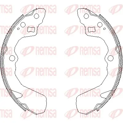 Bremsbacke Hinterachse REMSA 4386.00 Bild Bremsbacke Hinterachse REMSA 4386.00