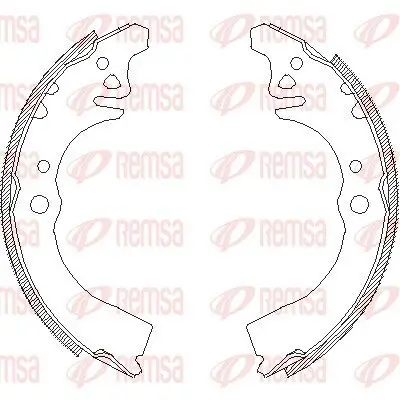 Bremsbacke Hinterachse REMSA 4389.00 Bild Bremsbacke Hinterachse REMSA 4389.00