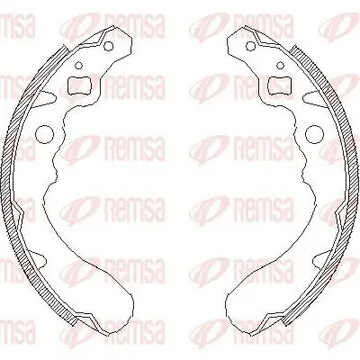 Bremsbacke Hinterachse REMSA 4390.00
