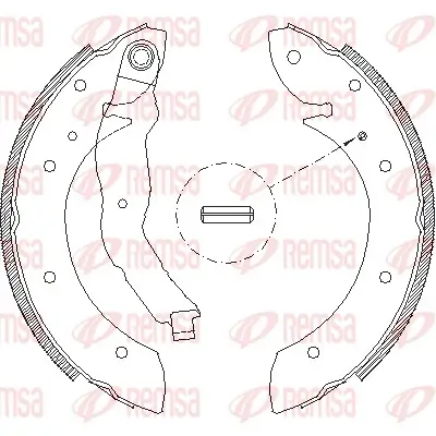 Bremsbacke Hinterachse REMSA 4396.00 Bild Bremsbacke Hinterachse REMSA 4396.00