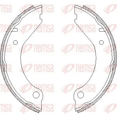 Bremsbacke, Feststellbremse Hinterachse REMSA 4399.00