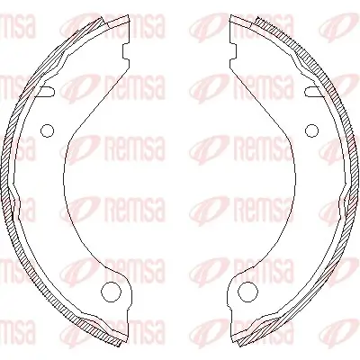 Bremsbacke, Feststellbremse Hinterachse REMSA 4399.00 Bild Bremsbacke, Feststellbremse Hinterachse REMSA 4399.00