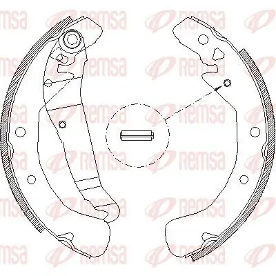 Bremsbacke Hinterachse REMSA 4422.00 Bild Bremsbacke Hinterachse REMSA 4422.00