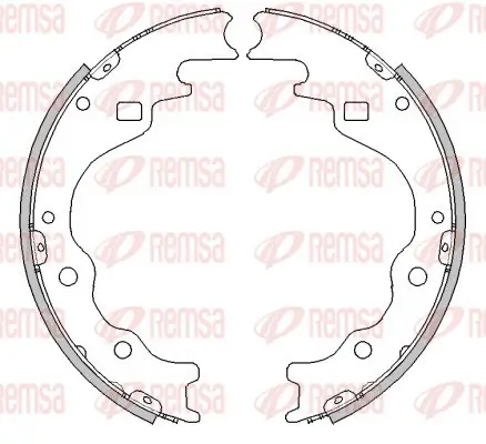 Bremsbacke Hinterachse REMSA 4497.00 Bild Bremsbacke Hinterachse REMSA 4497.00