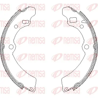 Bremsbacke Hinterachse REMSA 4504.00 Bild Bremsbacke Hinterachse REMSA 4504.00