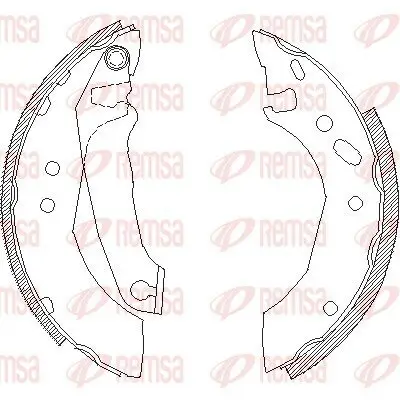 Bremsbacke Hinterachse REMSA 4507.00