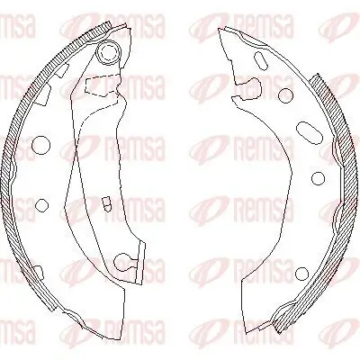 Bremsbacke Hinterachse REMSA 4507.01 Bild Bremsbacke Hinterachse REMSA 4507.01