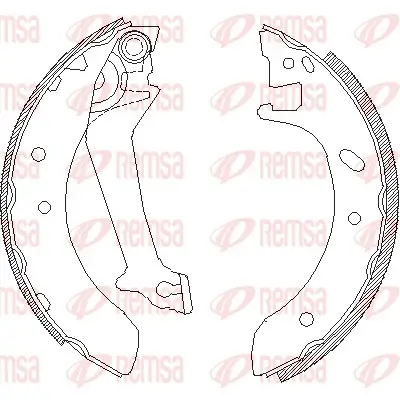 Bremsbacke Hinterachse REMSA 4512.00 Bild Bremsbacke Hinterachse REMSA 4512.00