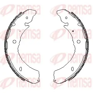 Bremsbacke Hinterachse REMSA 4549.00 Bild Bremsbacke Hinterachse REMSA 4549.00