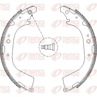 Bremsbacke Hinterachse REMSA 4650.01 Bild Bremsbacke Hinterachse REMSA 4650.01