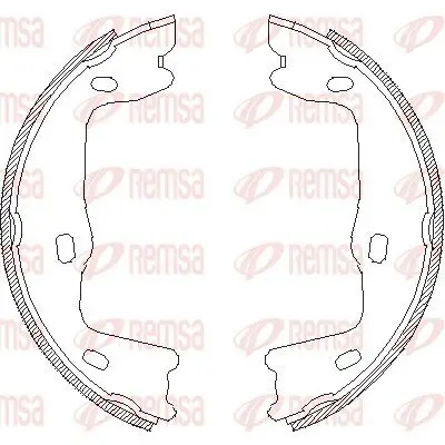 Bremsbacke, Feststellbremse Hinterachse REMSA 4651.00 Bild Bremsbacke, Feststellbremse Hinterachse REMSA 4651.00