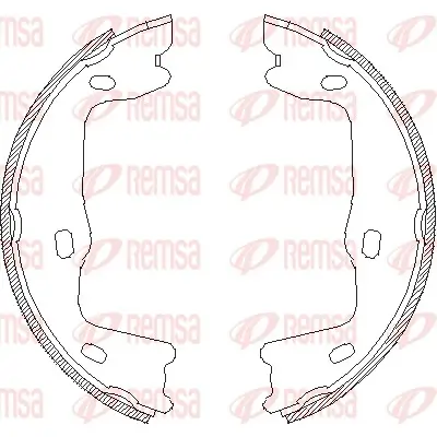 Bremsbacke, Feststellbremse Hinterachse REMSA 4651.00