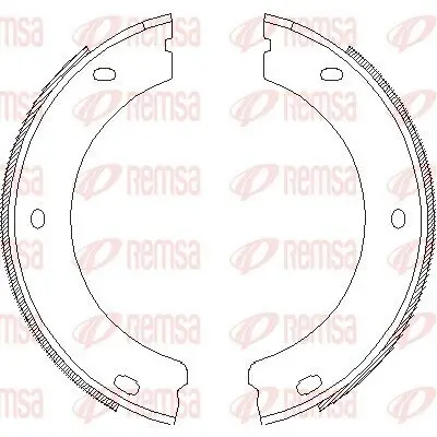 Bremsbacke, Feststellbremse Hinterachse REMSA 4652.00