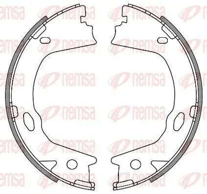 Bremsbacke, Feststellbremse Hinterachse REMSA 4657.00 Bild Bremsbacke, Feststellbremse Hinterachse REMSA 4657.00