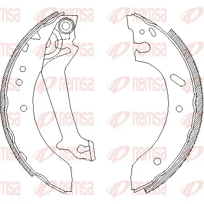 Bremsbacke Hinterachse REMSA 4670.01