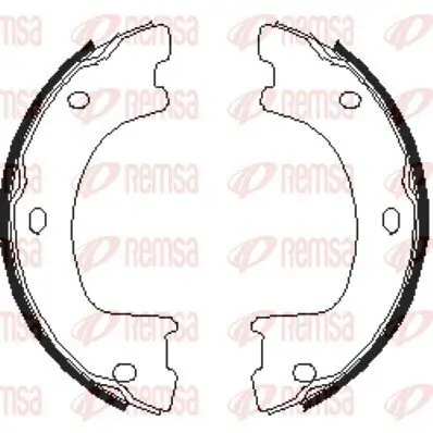 Bremsbacke, Feststellbremse Hinterachse REMSA 4674.00