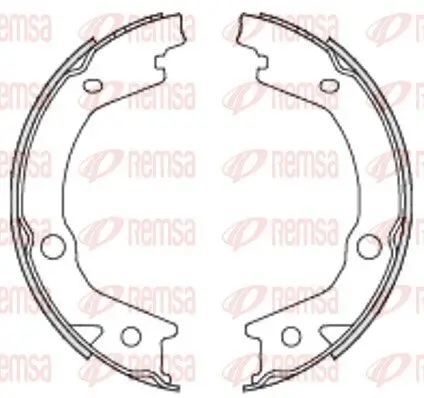 Bremsbacke, Feststellbremse Hinterachse REMSA 4697.00 Bild Bremsbacke, Feststellbremse Hinterachse REMSA 4697.00