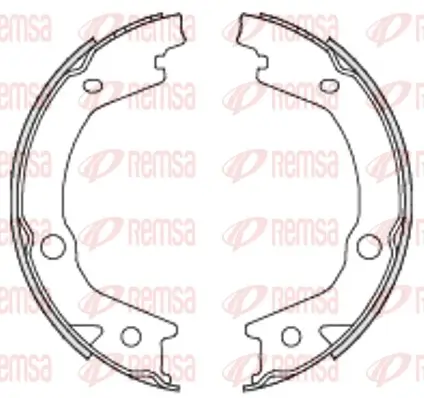 Bremsbacke, Feststellbremse Hinterachse REMSA 4697.00 Bild Bremsbacke, Feststellbremse Hinterachse REMSA 4697.00