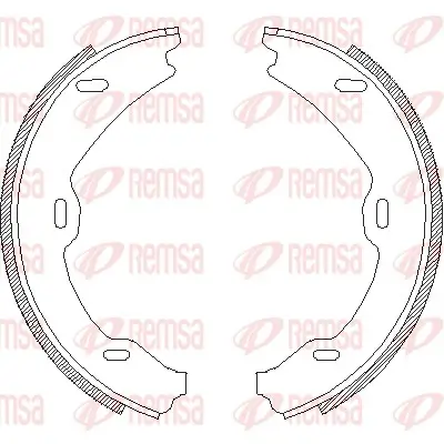 Bremsbacke, Feststellbremse Hinterachse REMSA 4706.01 Bild Bremsbacke, Feststellbremse Hinterachse REMSA 4706.01