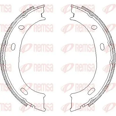Bremsbacke, Feststellbremse Hinterachse REMSA 4710.01 Bild Bremsbacke, Feststellbremse Hinterachse REMSA 4710.01
