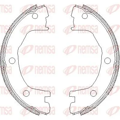 Bremsbacke, Feststellbremse Hinterachse REMSA 4712.00