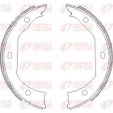 Bremsbacke, Feststellbremse Hinterachse REMSA 4716.00