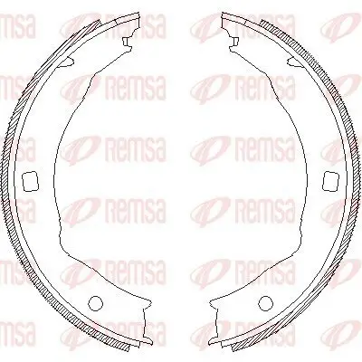 Bremsbacke, Feststellbremse Hinterachse REMSA 4717.00 Bild Bremsbacke, Feststellbremse Hinterachse REMSA 4717.00