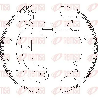 Bremsbacke Hinterachse REMSA 4718.01 Bild Bremsbacke Hinterachse REMSA 4718.01