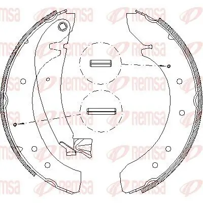 Bremsbacke Hinterachse REMSA 4719.00 Bild Bremsbacke Hinterachse REMSA 4719.00