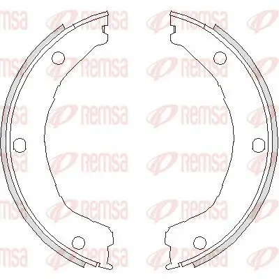 Bremsbacke, Feststellbremse Hinterachse REMSA 4730.00
