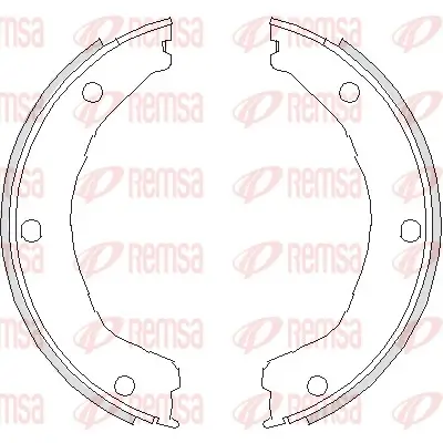 Bremsbacke, Feststellbremse Hinterachse REMSA 4730.00 Bild Bremsbacke, Feststellbremse Hinterachse REMSA 4730.00