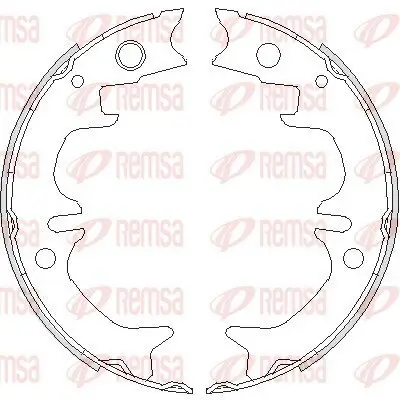 Bremsbacke, Feststellbremse Hinterachse REMSA 4731.00