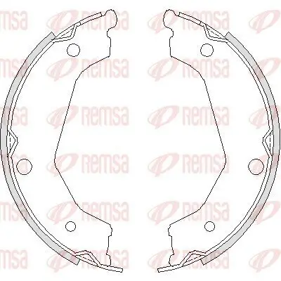 Bremsbacke, Feststellbremse Hinterachse REMSA 4732.00