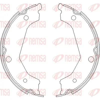 Bremsbacke, Feststellbremse Hinterachse REMSA 4732.00