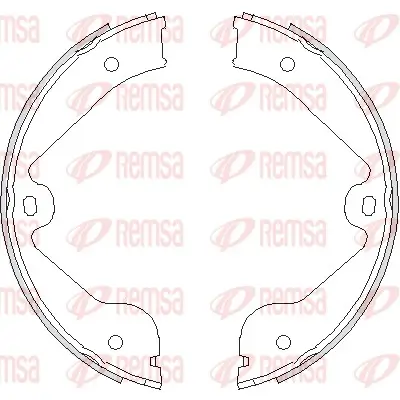 Bremsbacke, Feststellbremse Hinterachse REMSA 4735.00 Bild Bremsbacke, Feststellbremse Hinterachse REMSA 4735.00