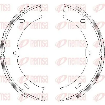 Bremsbacke, Feststellbremse Hinterachse REMSA 4746.00 Bild Bremsbacke, Feststellbremse Hinterachse REMSA 4746.00