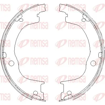 Bremsbacke, Feststellbremse Hinterachse REMSA 4749.00