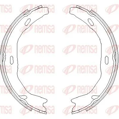 Bremsbacke, Feststellbremse REMSA 4751.00 Bild Bremsbacke, Feststellbremse REMSA 4751.00