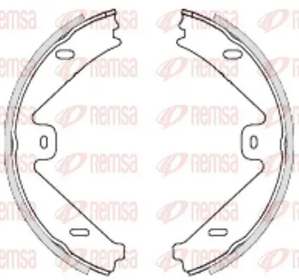 Bremsbacke, Feststellbremse Hinterachse REMSA 4754.00 Bild Bremsbacke, Feststellbremse Hinterachse REMSA 4754.00
