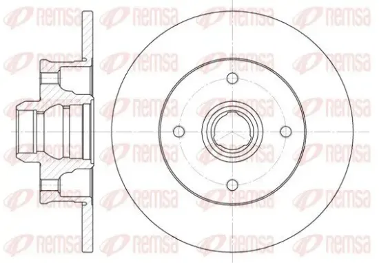 Bremsscheibe Hinterachse REMSA 6024.00 Bild Bremsscheibe Hinterachse REMSA 6024.00
