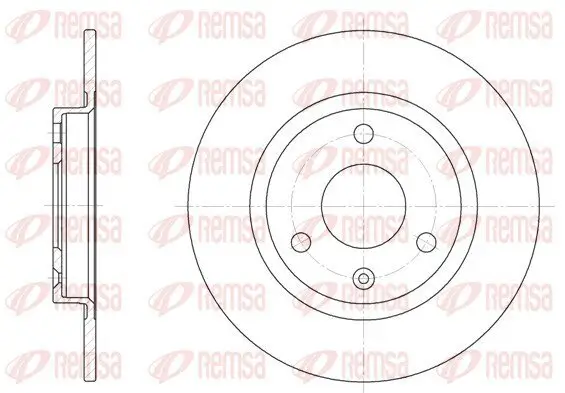 Bremsscheibe Vorderachse REMSA 6070.00