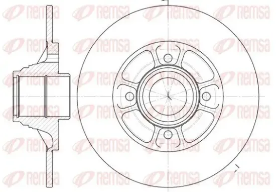 Bremsscheibe Hinterachse REMSA 6075.00 Bild Bremsscheibe Hinterachse REMSA 6075.00