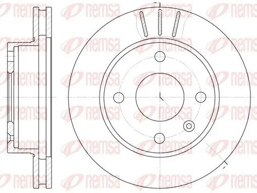 Bremsscheibe Vorderachse REMSA 6097.10 Bild Bremsscheibe Vorderachse REMSA 6097.10
